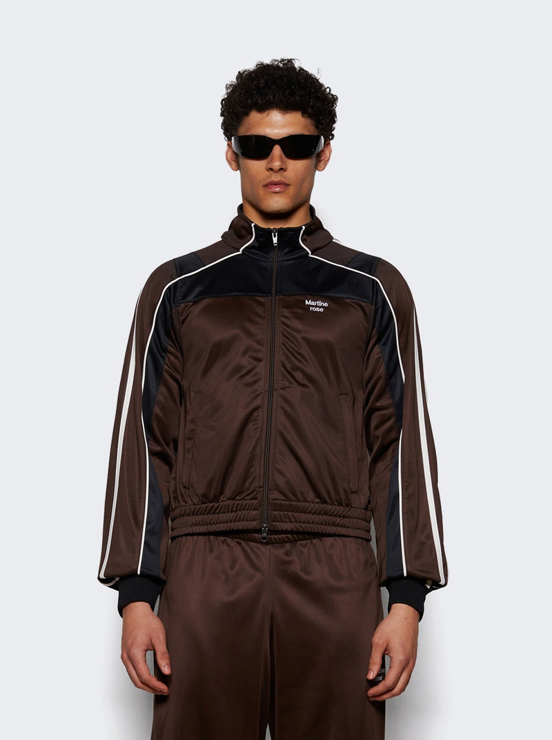 Martine Rose Shrunken Track Jacket Brown outlook