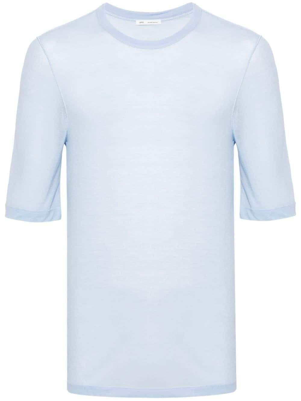 semi-sheer lyocell T-shirt - 1