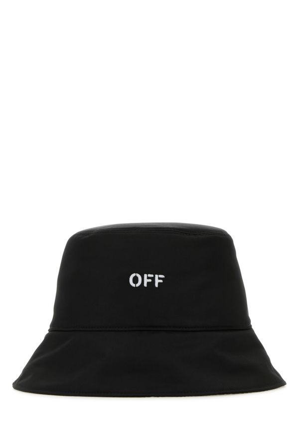 Black polyester bucket hat - 1