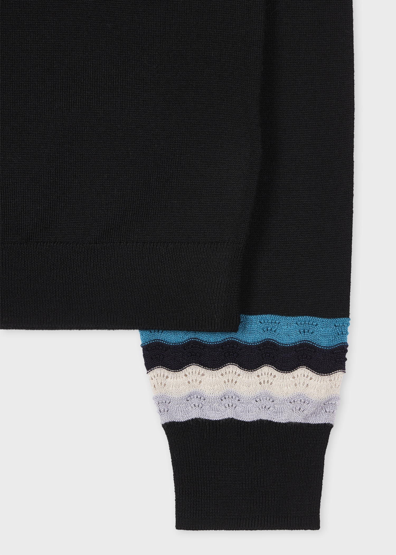 Women's Multi Colour Zig Zag Sleeve Sweater - 2