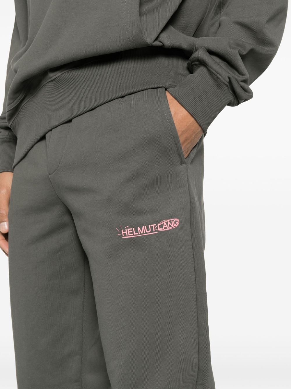 logo-print cotton track pants - 5