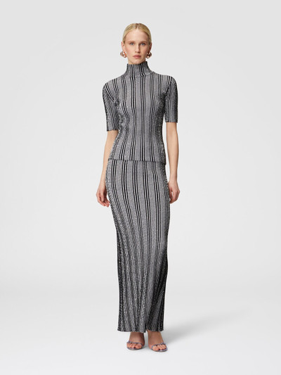 Missoni Short-sleeved striped turtleneck with sequins outlook