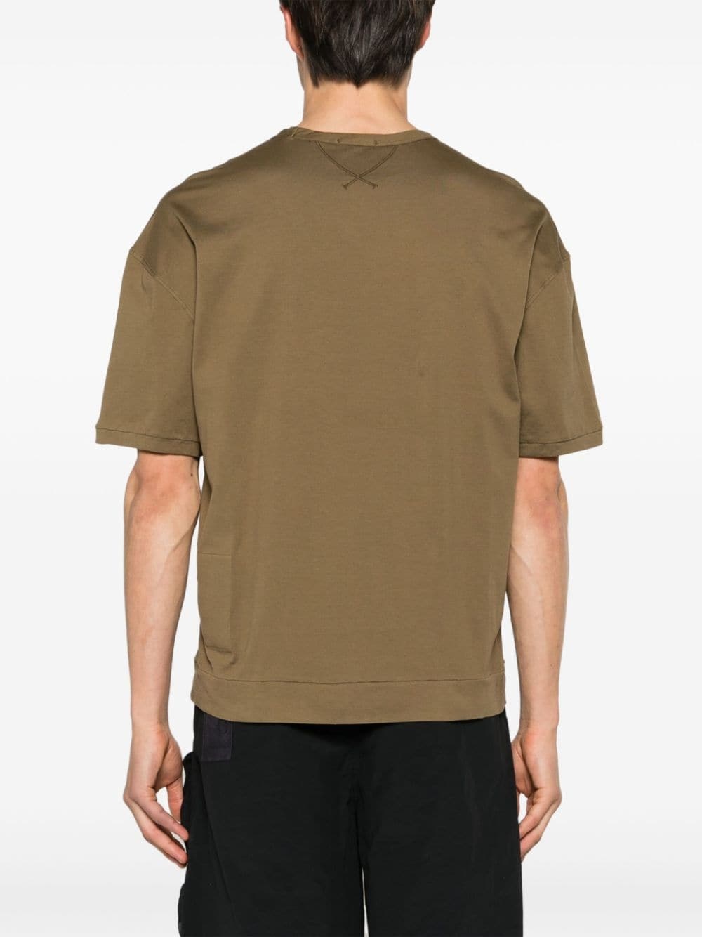 logo-embroidered cotton T-shirt - 4