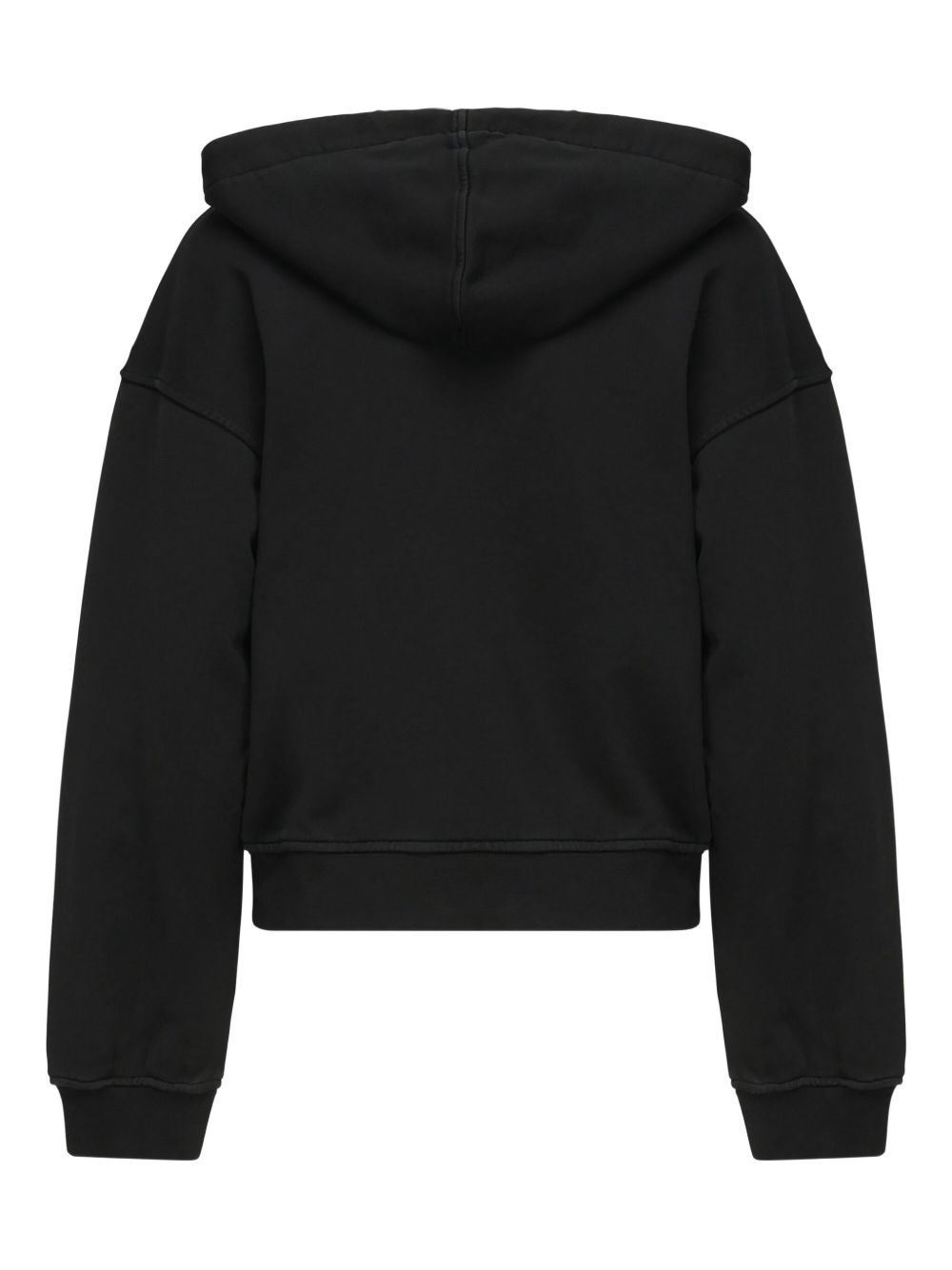 embroidered logo zip-up hoodie - 2