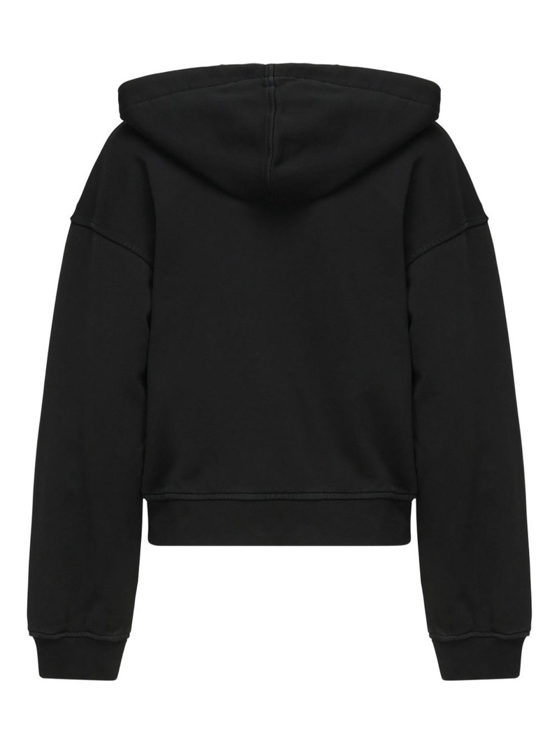 PINKO embroidered logo zip-up hoodie outlook