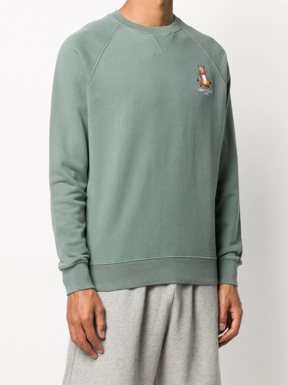 yoga fox embroidered sweatshirt - 4