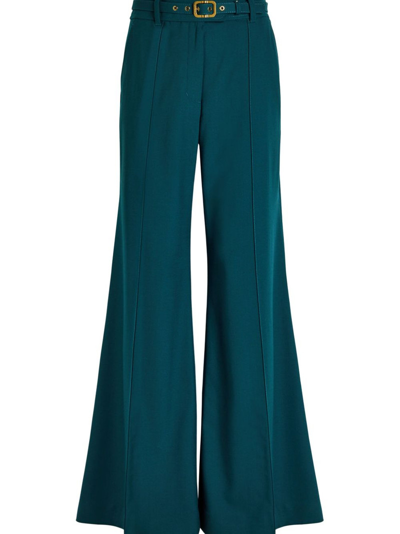 Zimmermann belt-fastening flared trousers outlook
