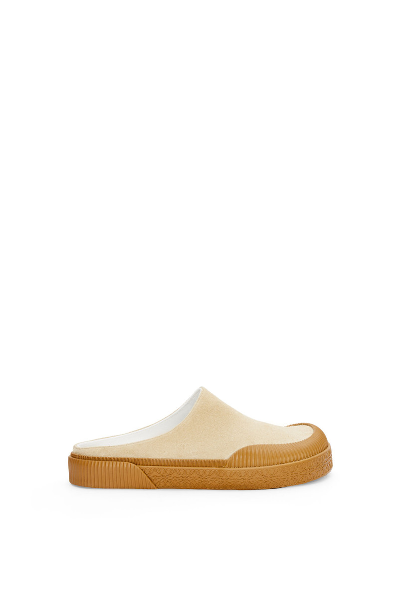 Vulcanised sneakermule in suede - 1