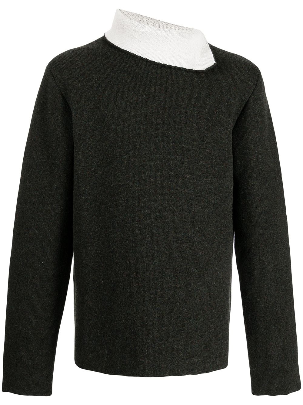 contrasting-collar jumper - 1