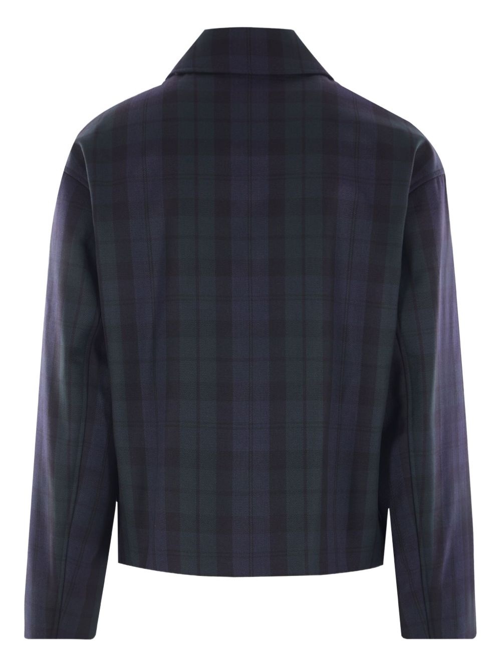 plaid zip-front bomber jacket - 2