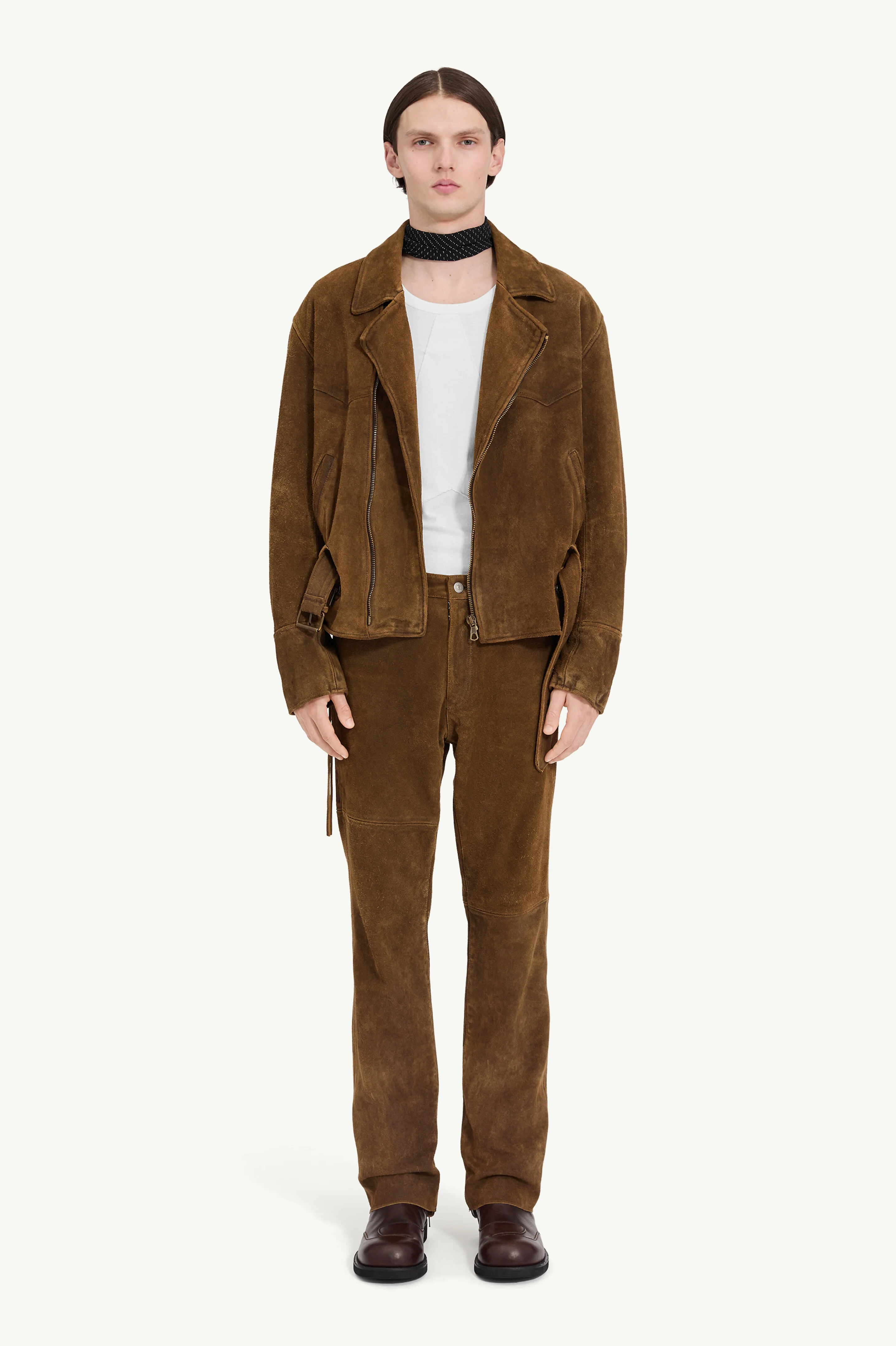 Suede biker jacket - 1