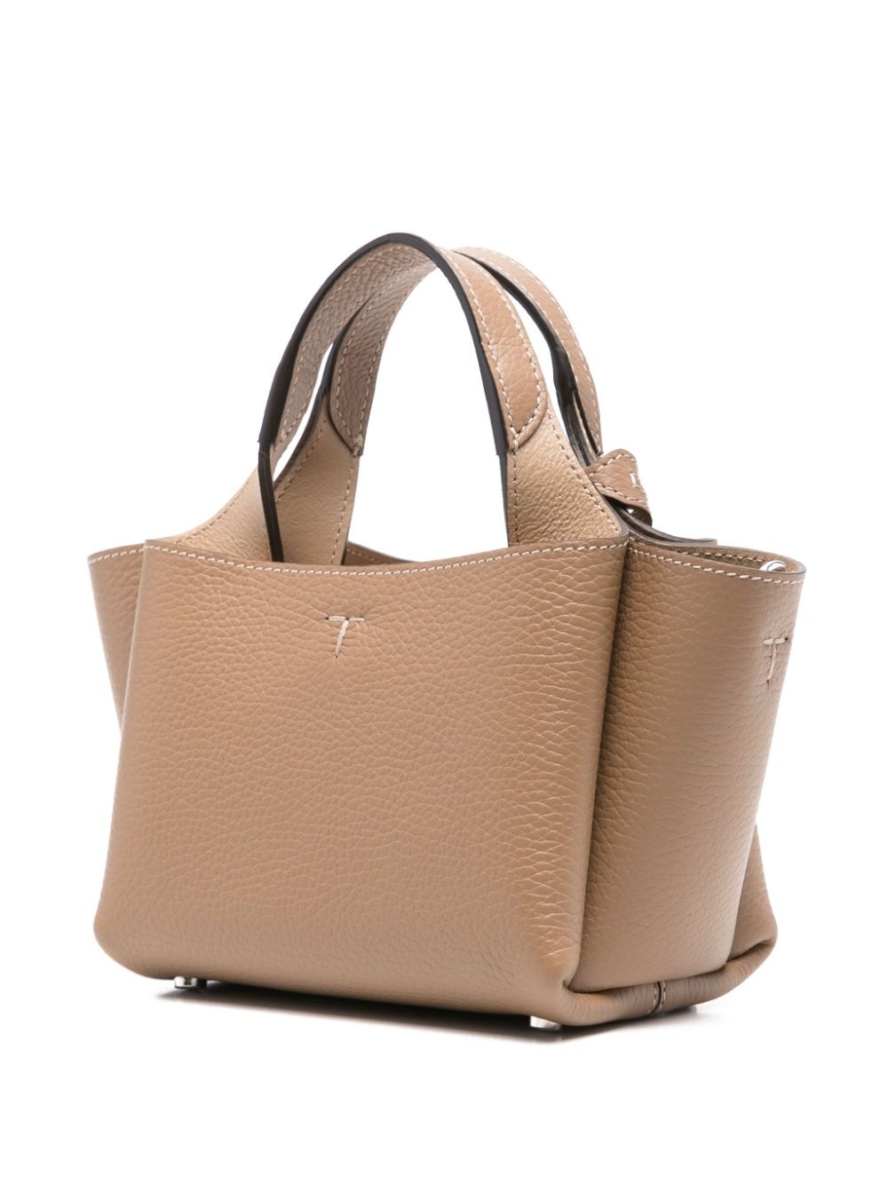 mini leather tote bag - 3