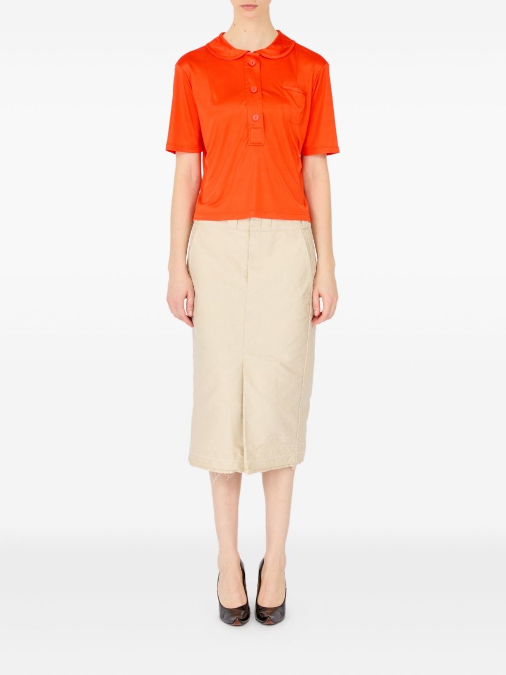 satin polo shirt - 2