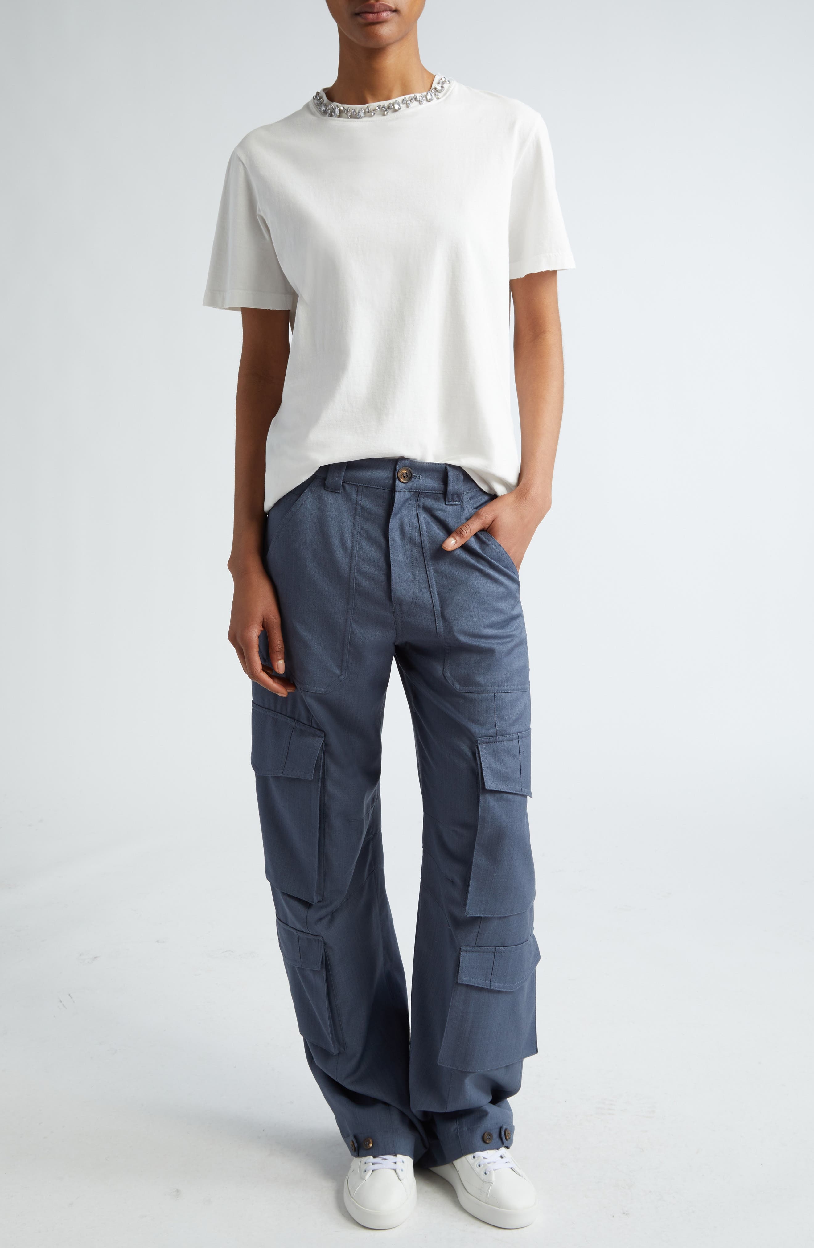 Distressed Cotton T-Shirt - 2