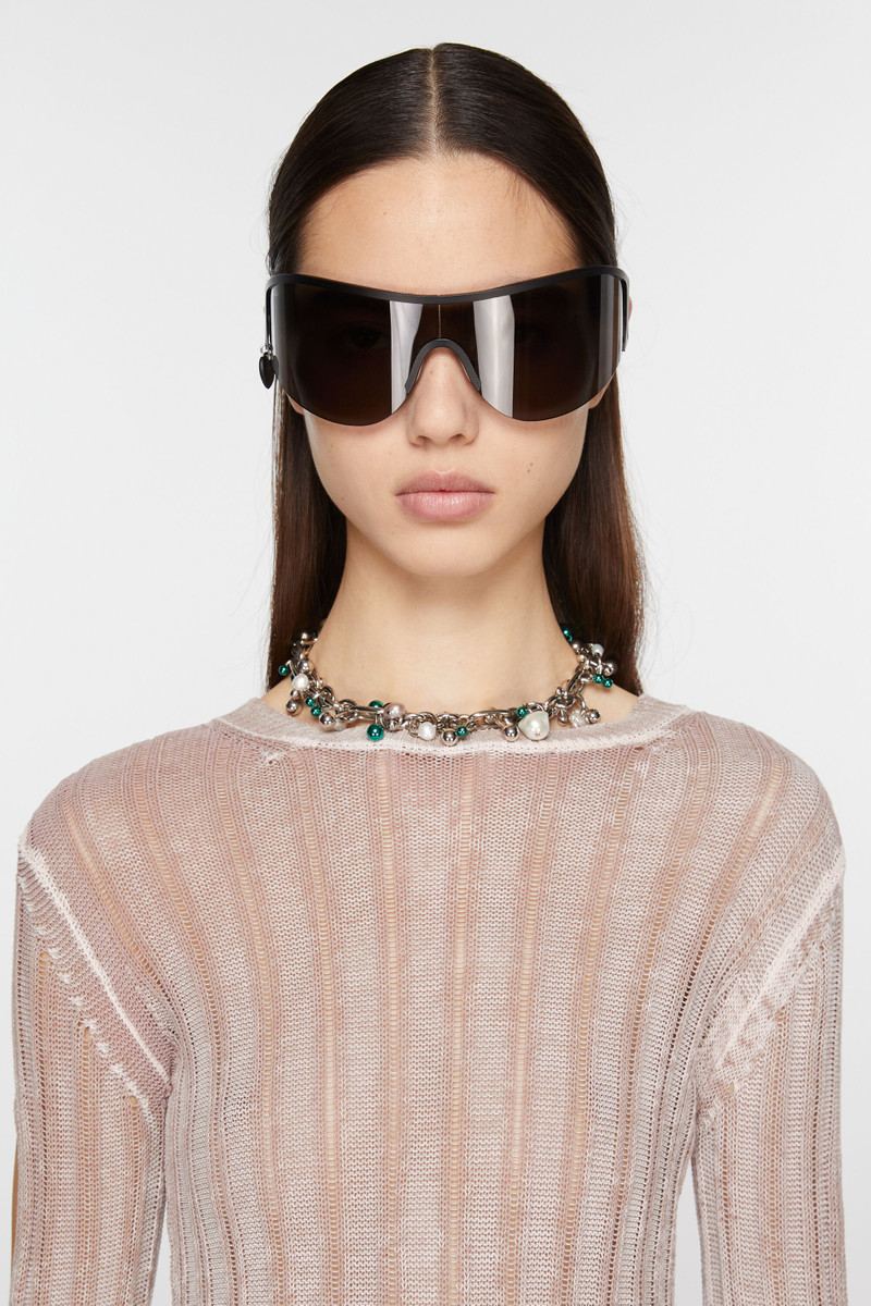 Acne Studios Multi charm necklace - Silver/green outlook