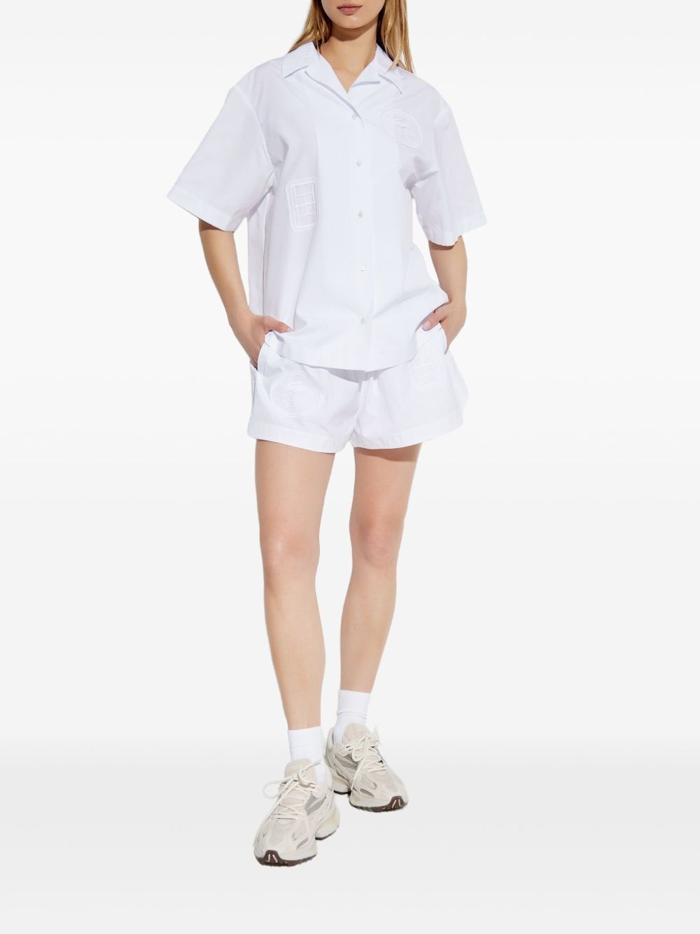 logo-patch shirt - 2