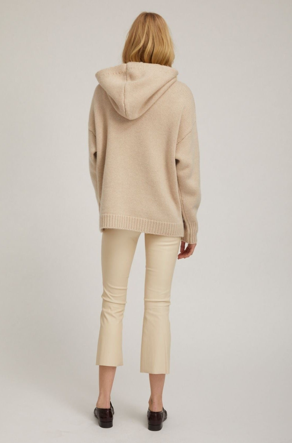 OAT HEAVY CASHMERE OVERSIZED HOODIE - 4