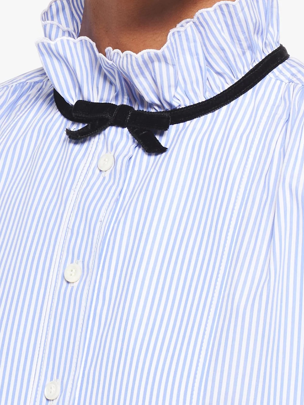 pinstriped poplin blouse - 5