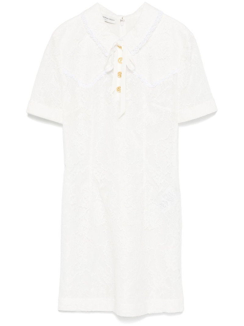 bow-detailing lace mini dress 1
