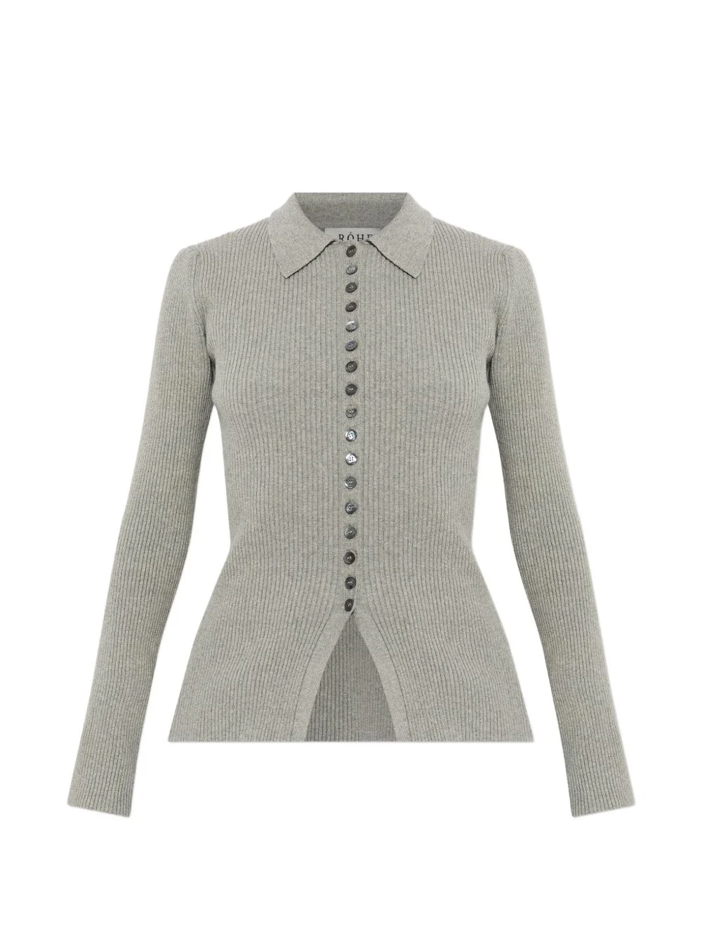 ribbed cardigan - 1