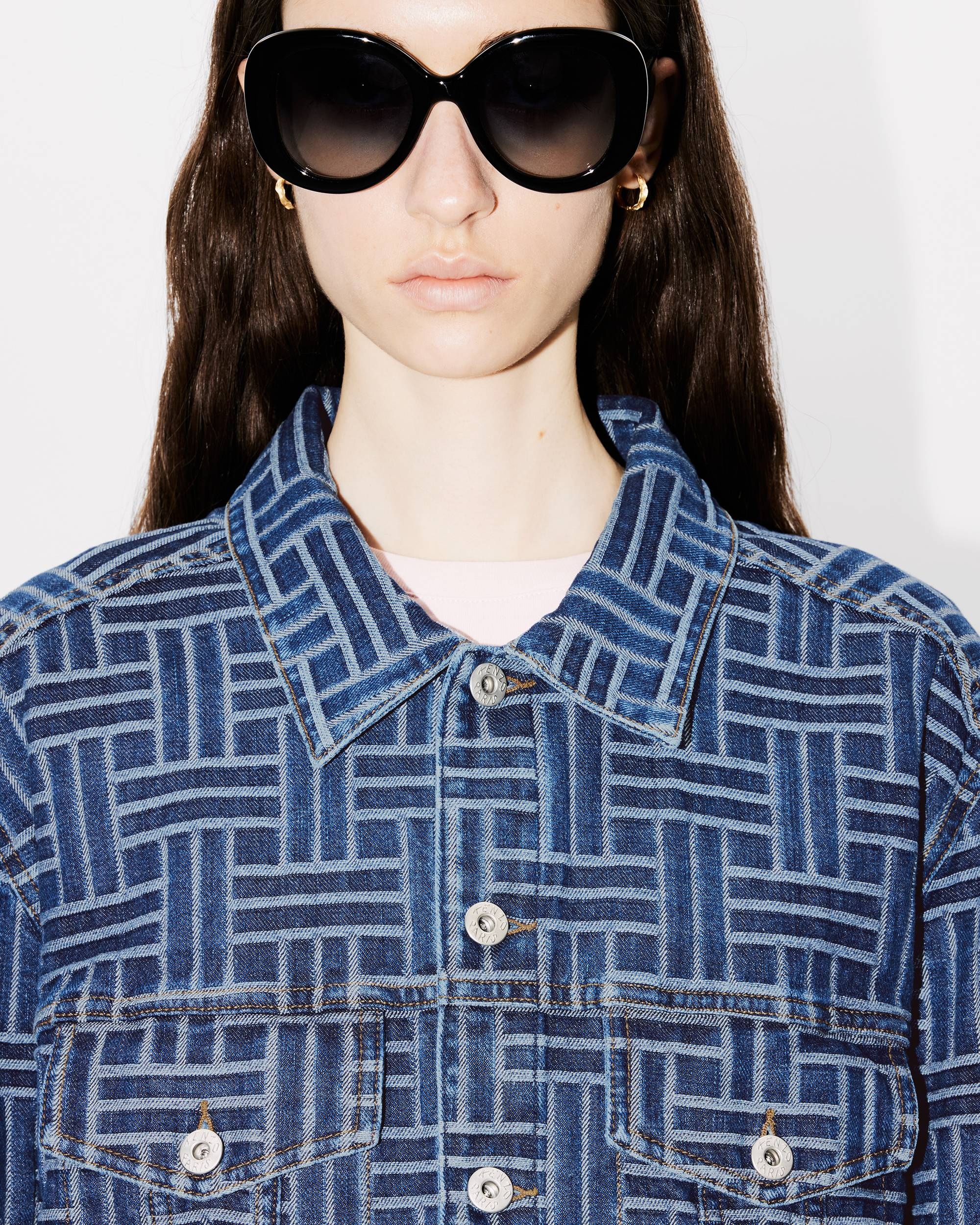 'KENZO Weave' trucker jacket in japanese denim - 6