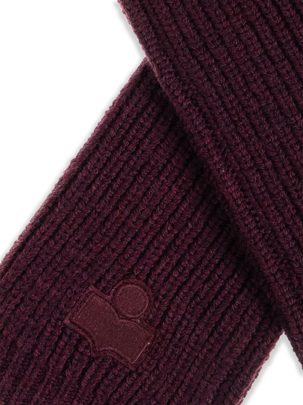 ribbed logo gloves - 4