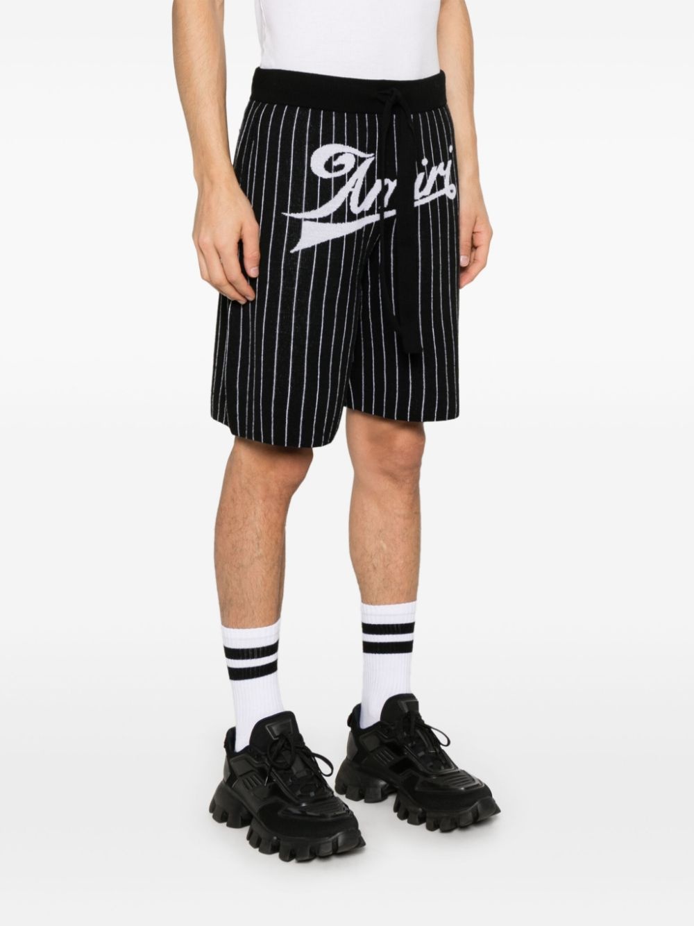 pinstriped shorts - 3