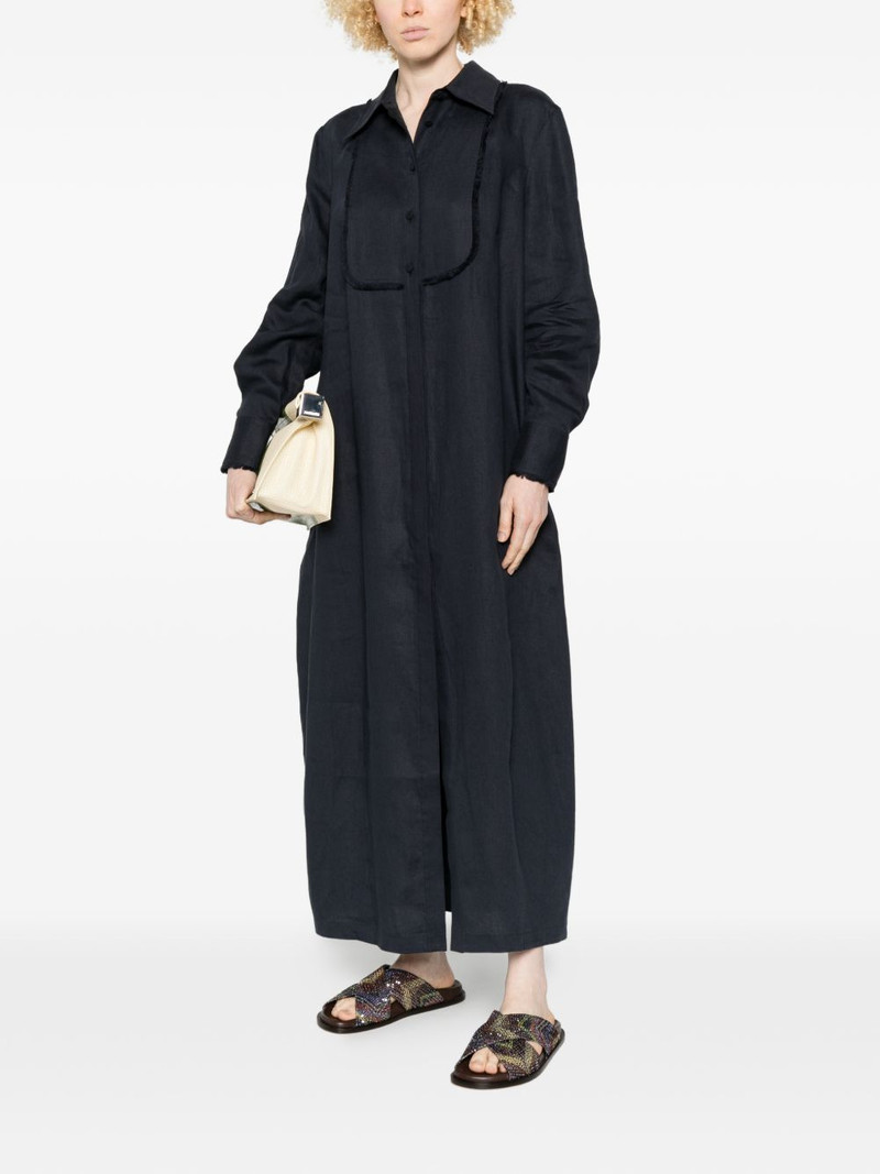AGNONA ribbon trim shirt dress outlook
