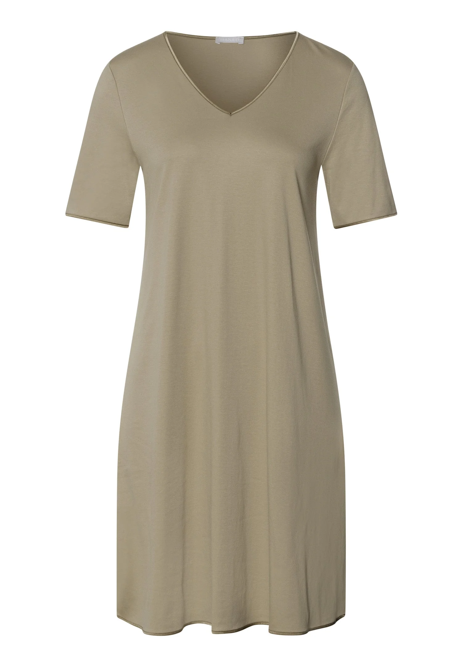 Cotton Silk V-Neck Cotton Nightgown - 1