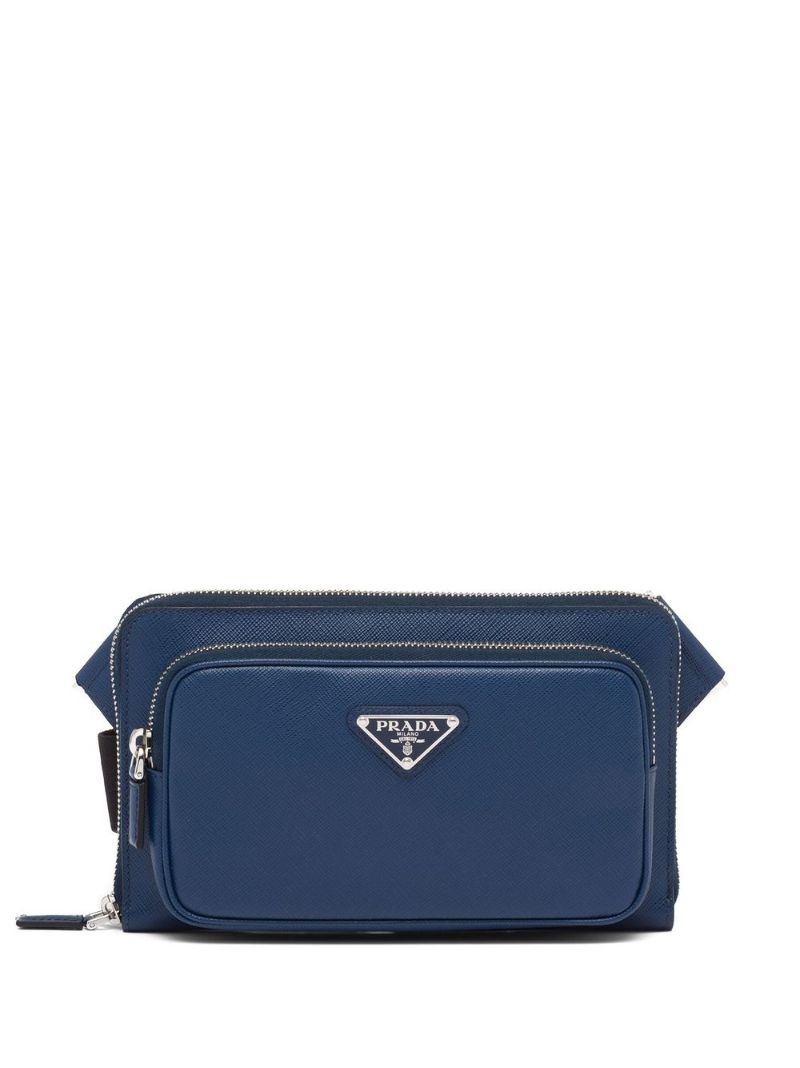 logo plaque crossbody bag - 1