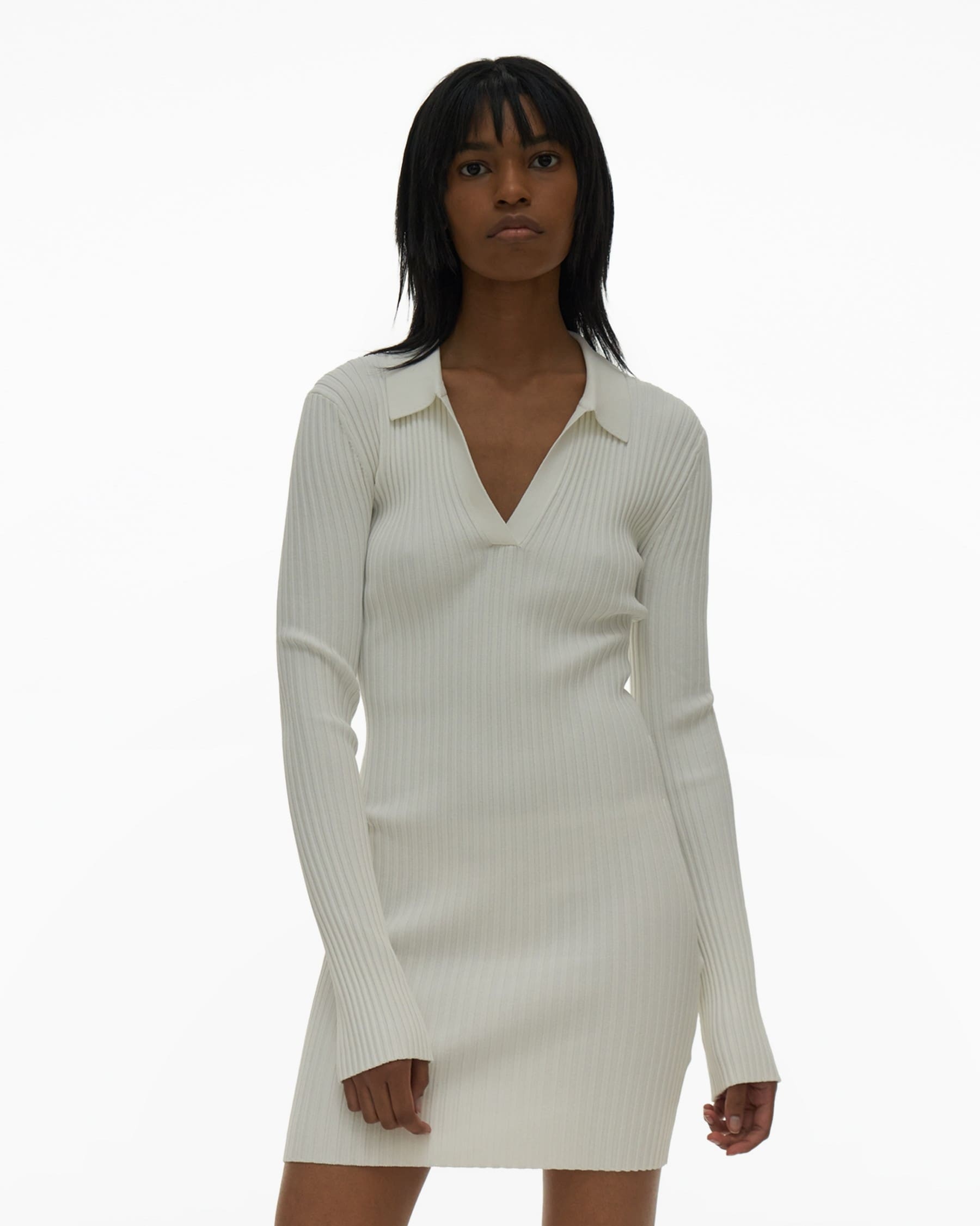 RIBBED POLO DRESS - 3