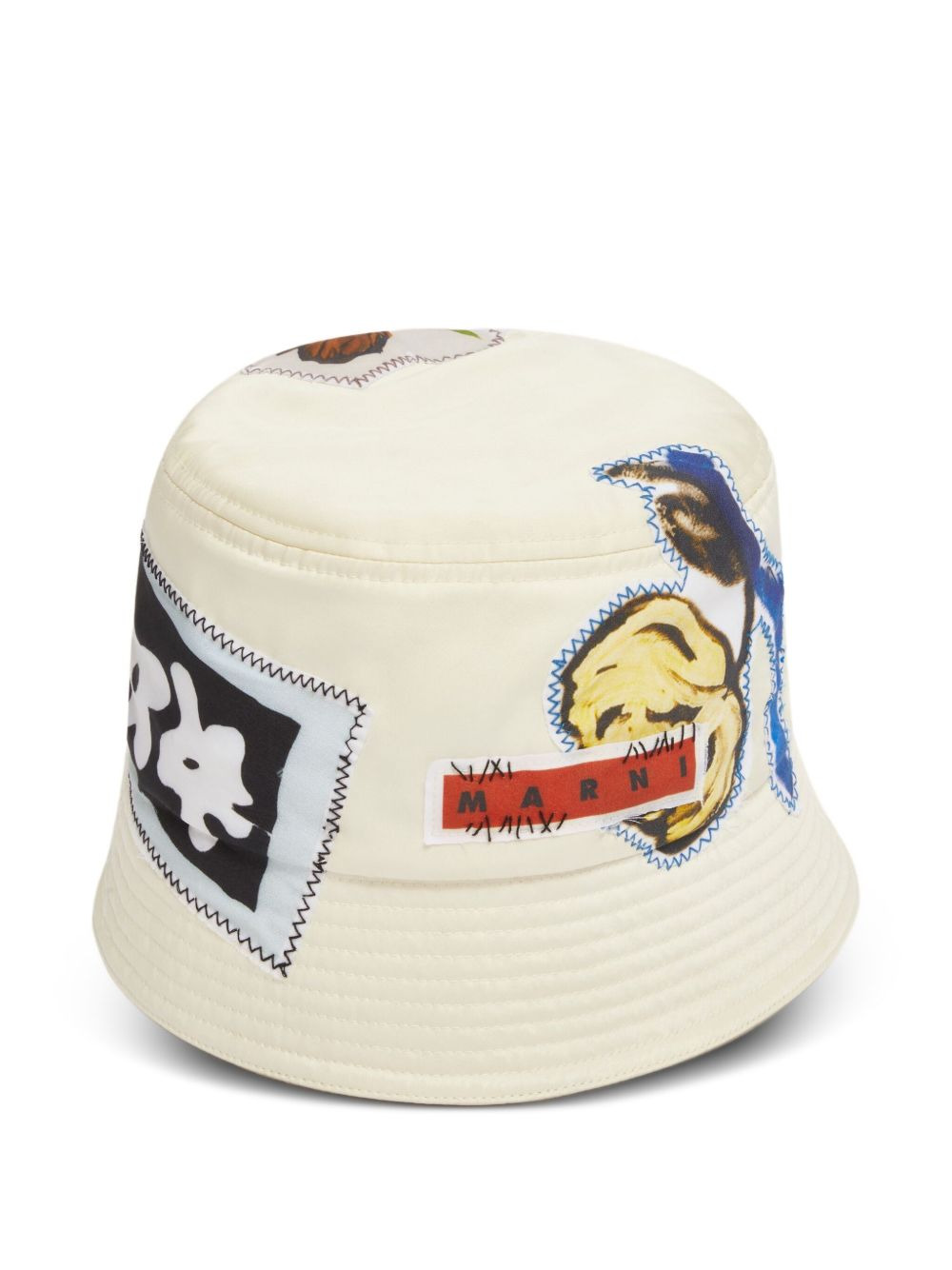 appliqué-patch bucket hat - 3