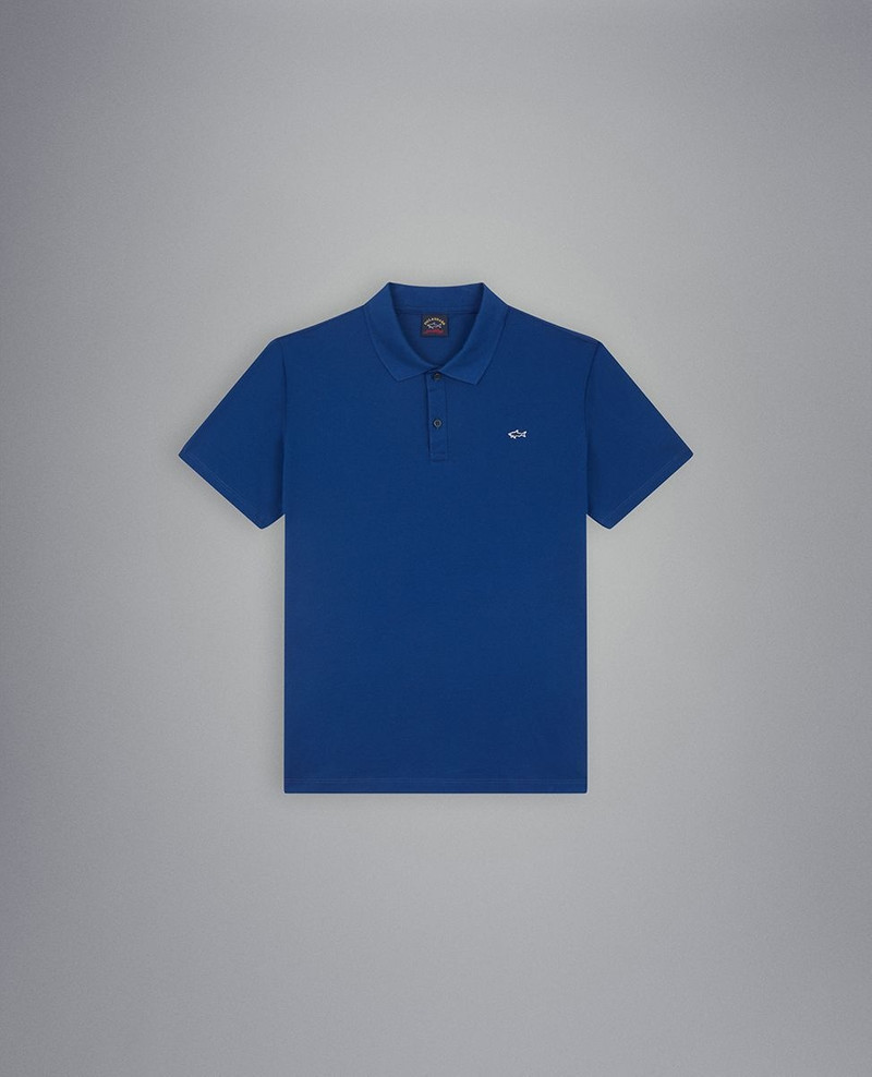 유기 면 piqué polo 와 shark 배지 - 1