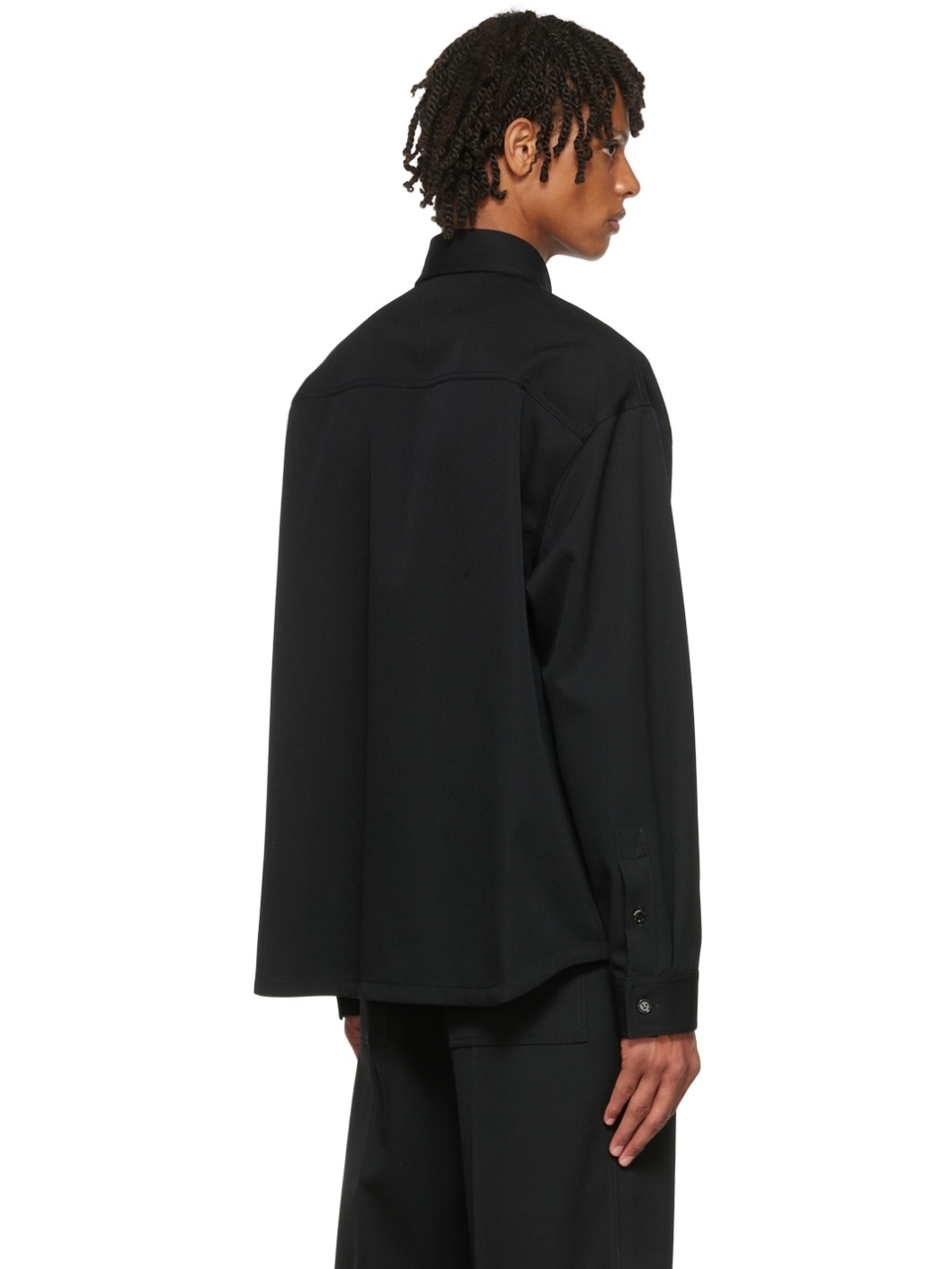 Black Wool Shirt - 3