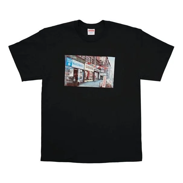 최고 SS18 기계설비 티 검정 인쇄 짧은 소매 Unisex SUP-SS18-508 - 1