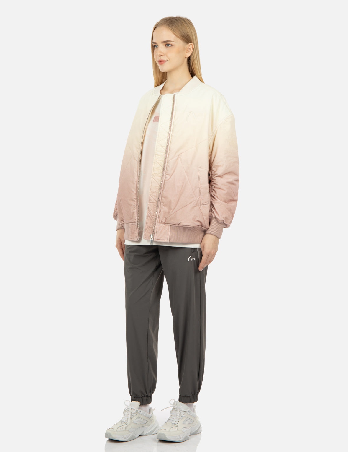 Gradient Oversized Padded Bomber Jacket - 4