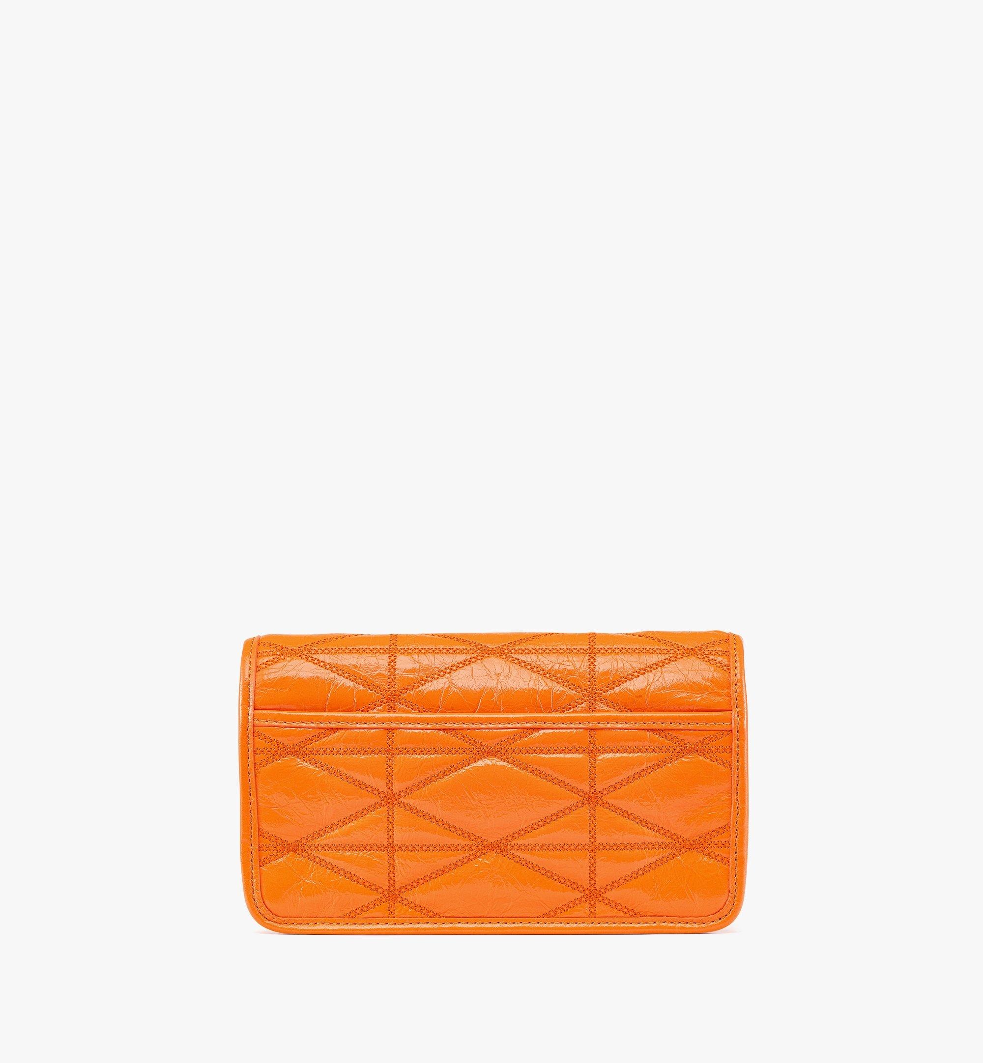 Travia Quilted Chain Wallet in Crushed Leather - 4