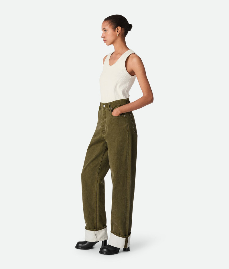 Bottega Veneta Colored Turned Up Jeans outlook