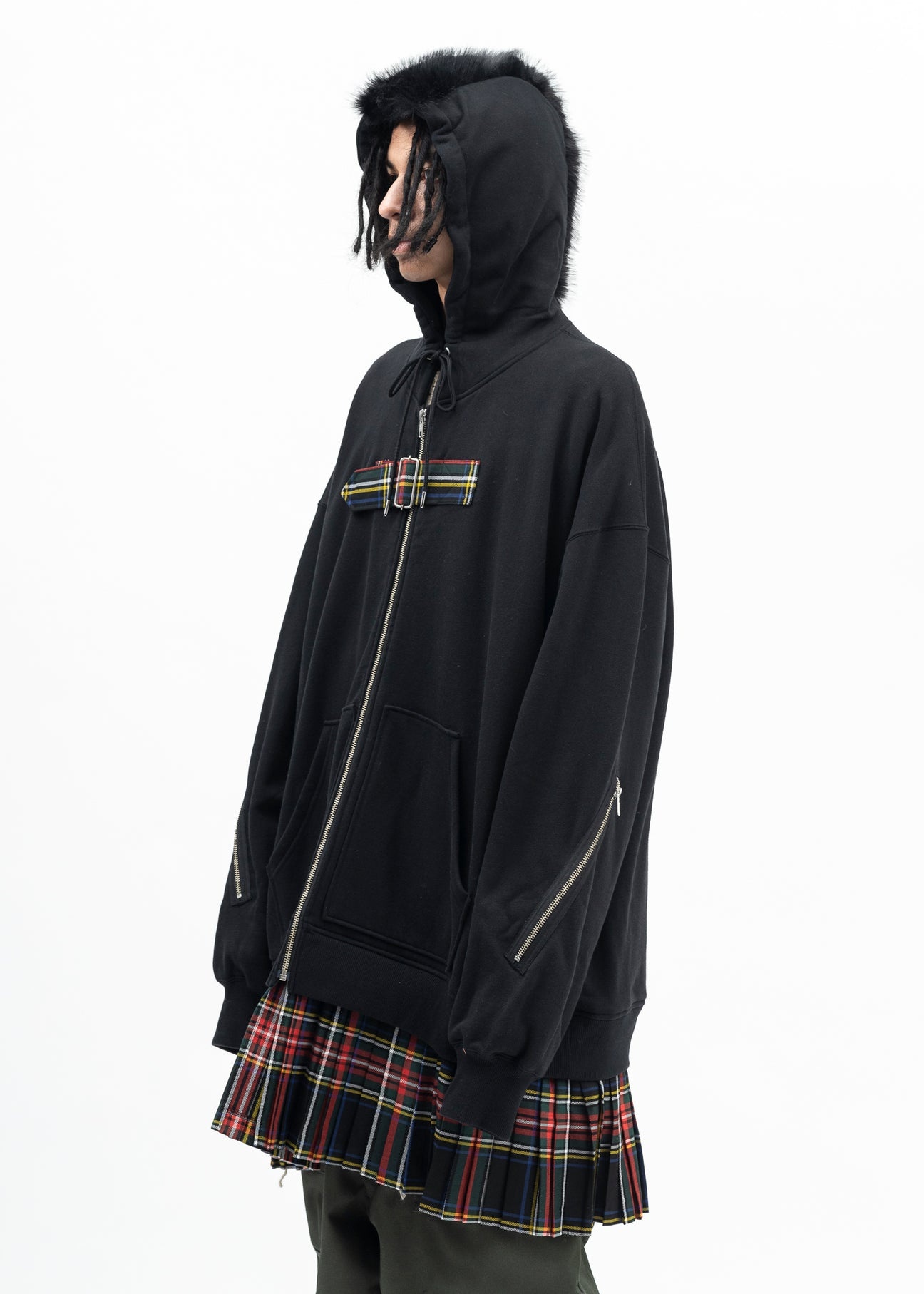 BLACK MOHAWK PUNK HOODIE - 2