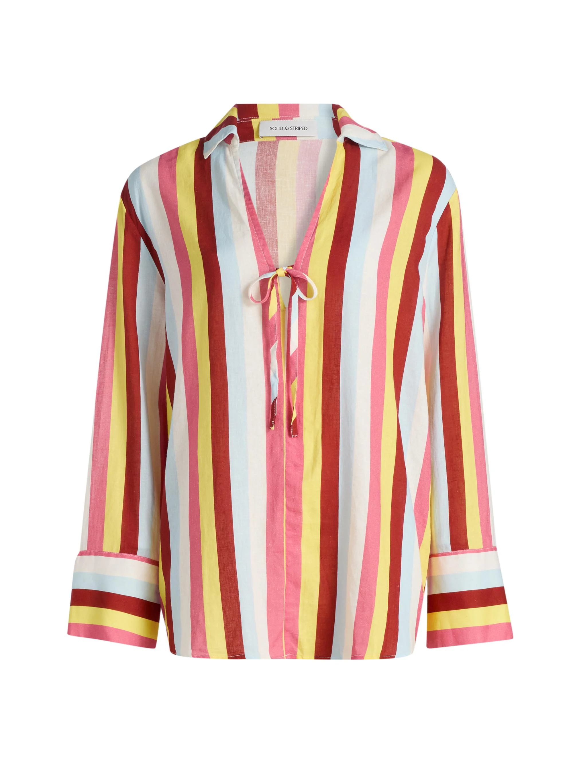 Women's The Livia Stripe Linen-Blend Tunic - Symi Stripe - 1