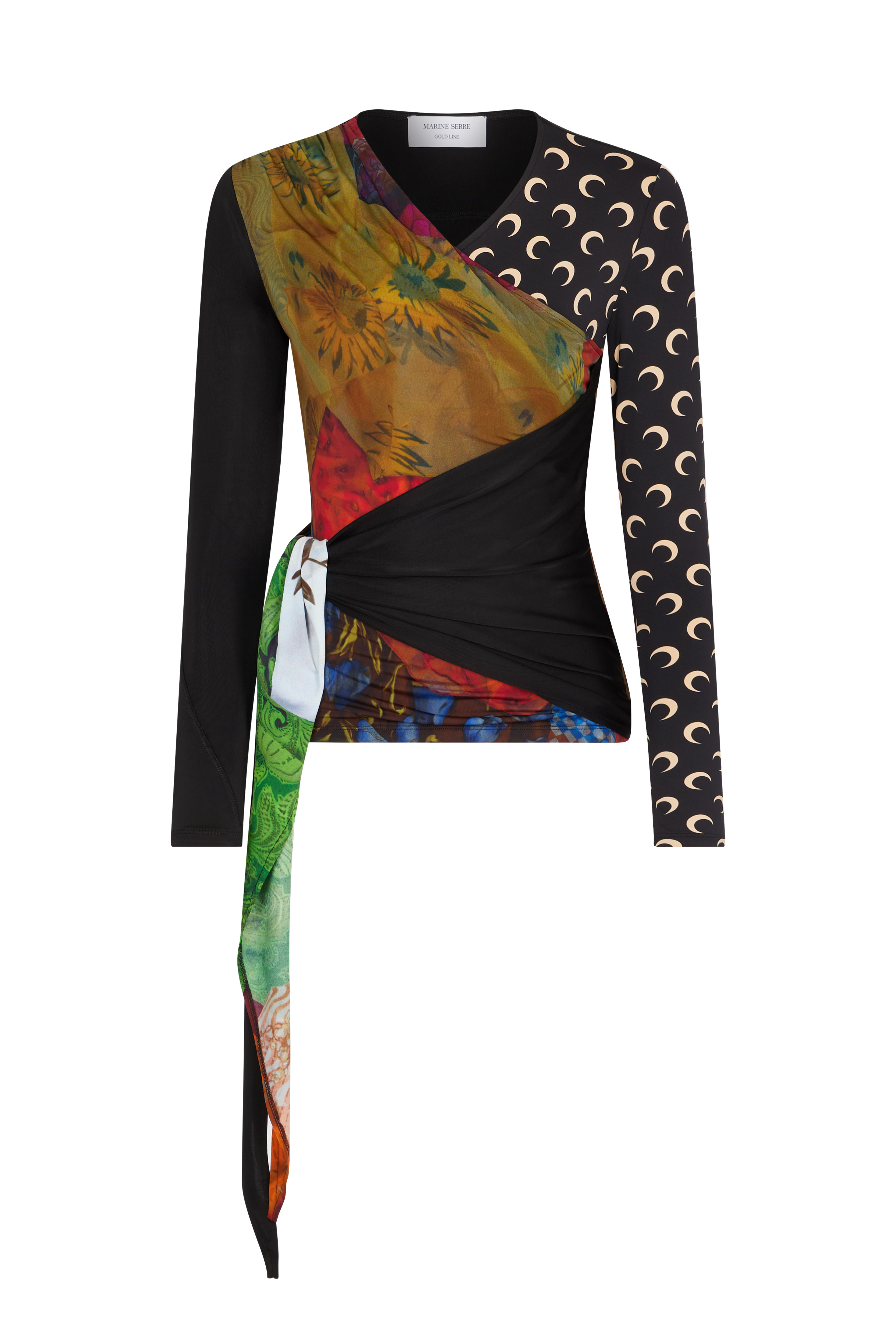 Marine Serre Jersey Body Shelter Draped Wrap Top | REVERSIBLE