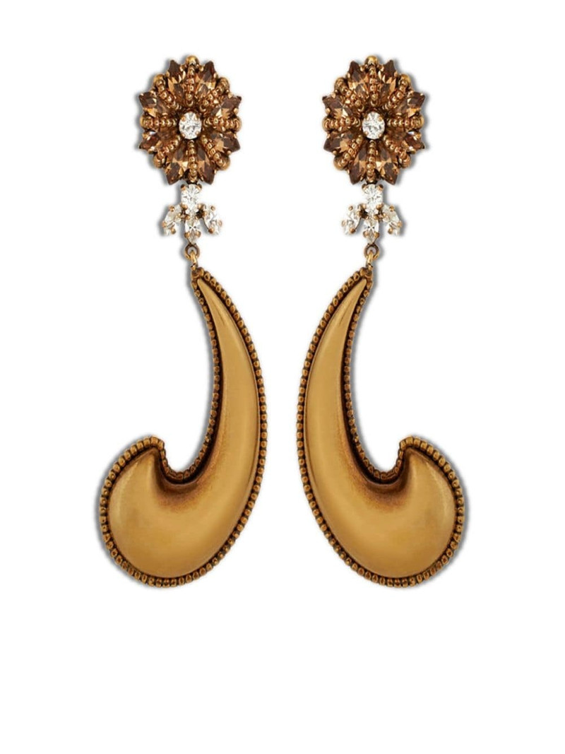 Gold-tone crystal earrings 1