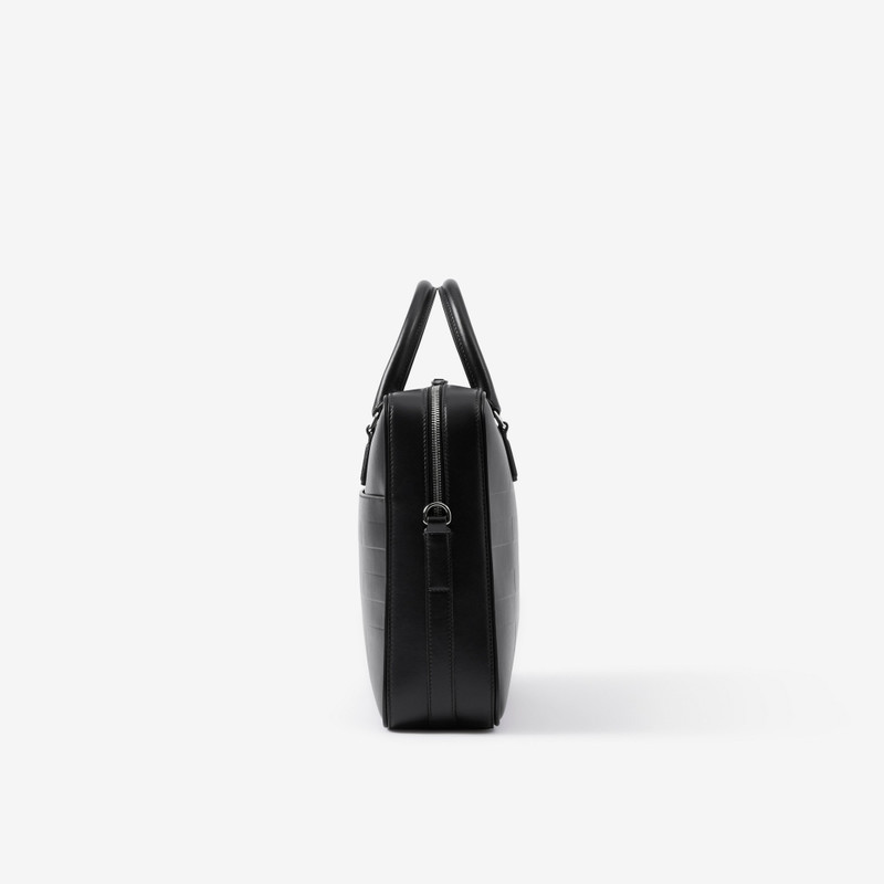 Burberry Embossed Check Leather Briefcase outlook