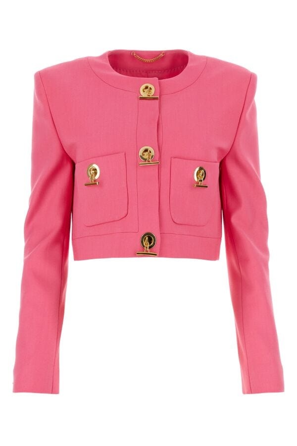ジャケット Moschino Fuchsia stretch gabardine blazer (A05080520 0208) MOSCHINO Fuchsia Stretch Gabardine Blazer (Moschino