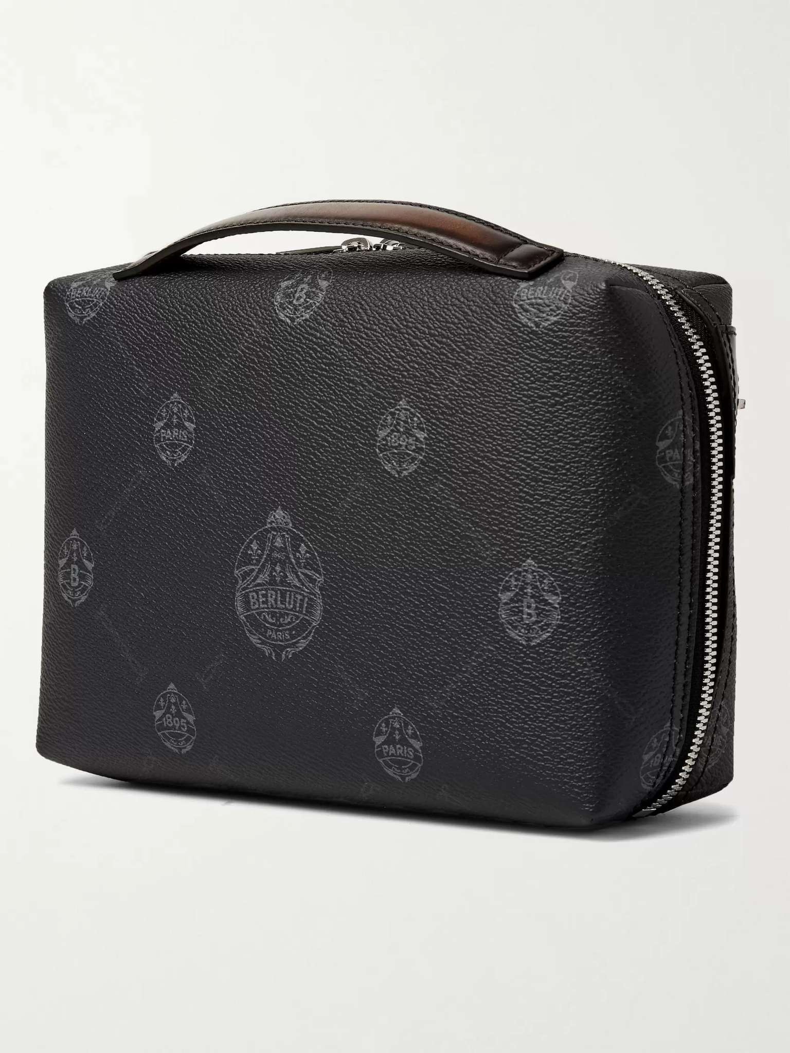 Logo-Print Virée Canvas and Leather Wash Bag - 3