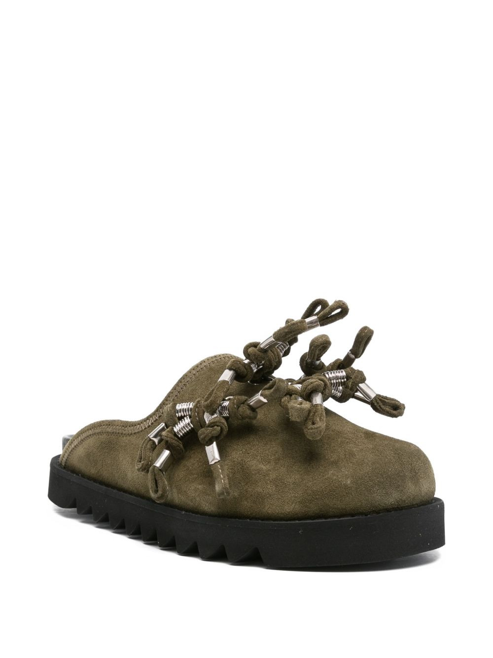 knotted-detail suede mules - 2