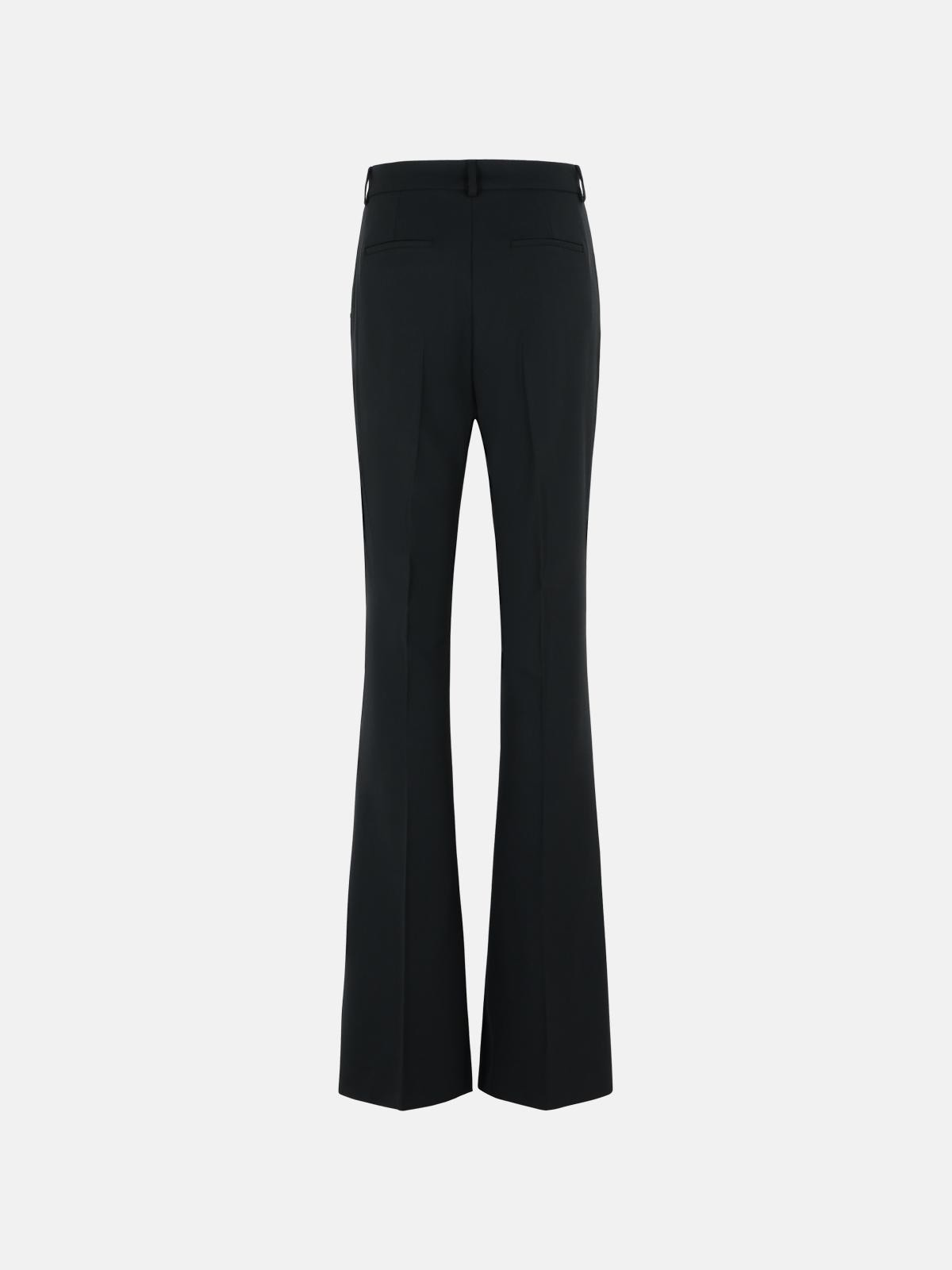 BLACK VIRGIN WOOL TROUSERS - 3