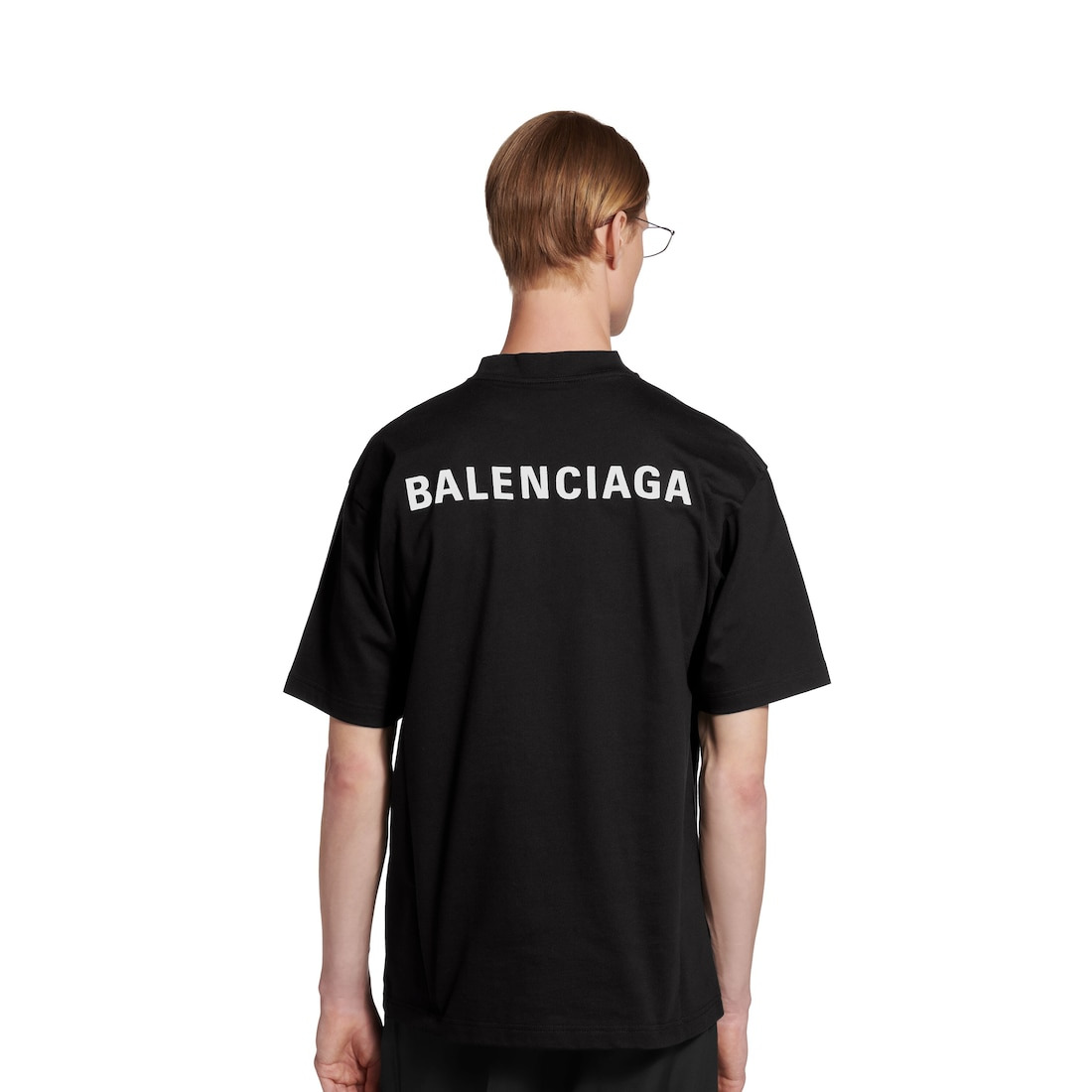 New Balenciaga Back T-shirt Medium Fit in Black - 6