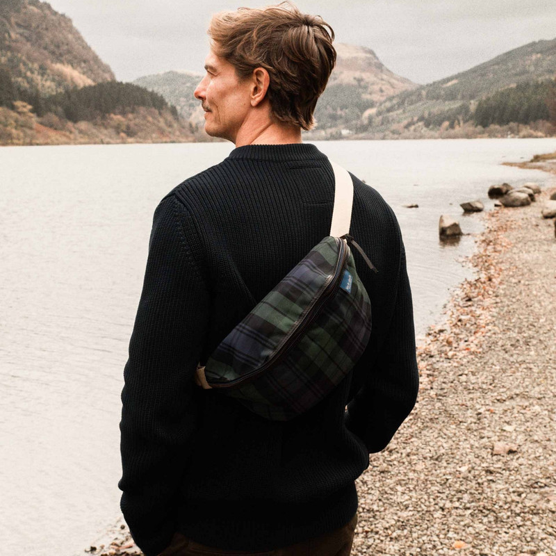 NEW BEAT XL BELT BAG - BLUE TARTAN 3