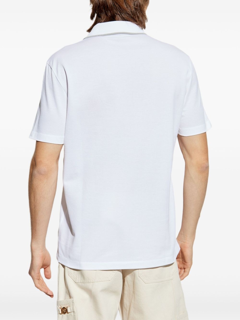 logo-embroidered polo shirt - 4